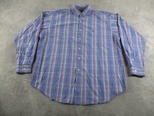 Ralph Lauren Blake Shirt Mens XL Blue Green Plaid Long Sleeve Button Down Cotton