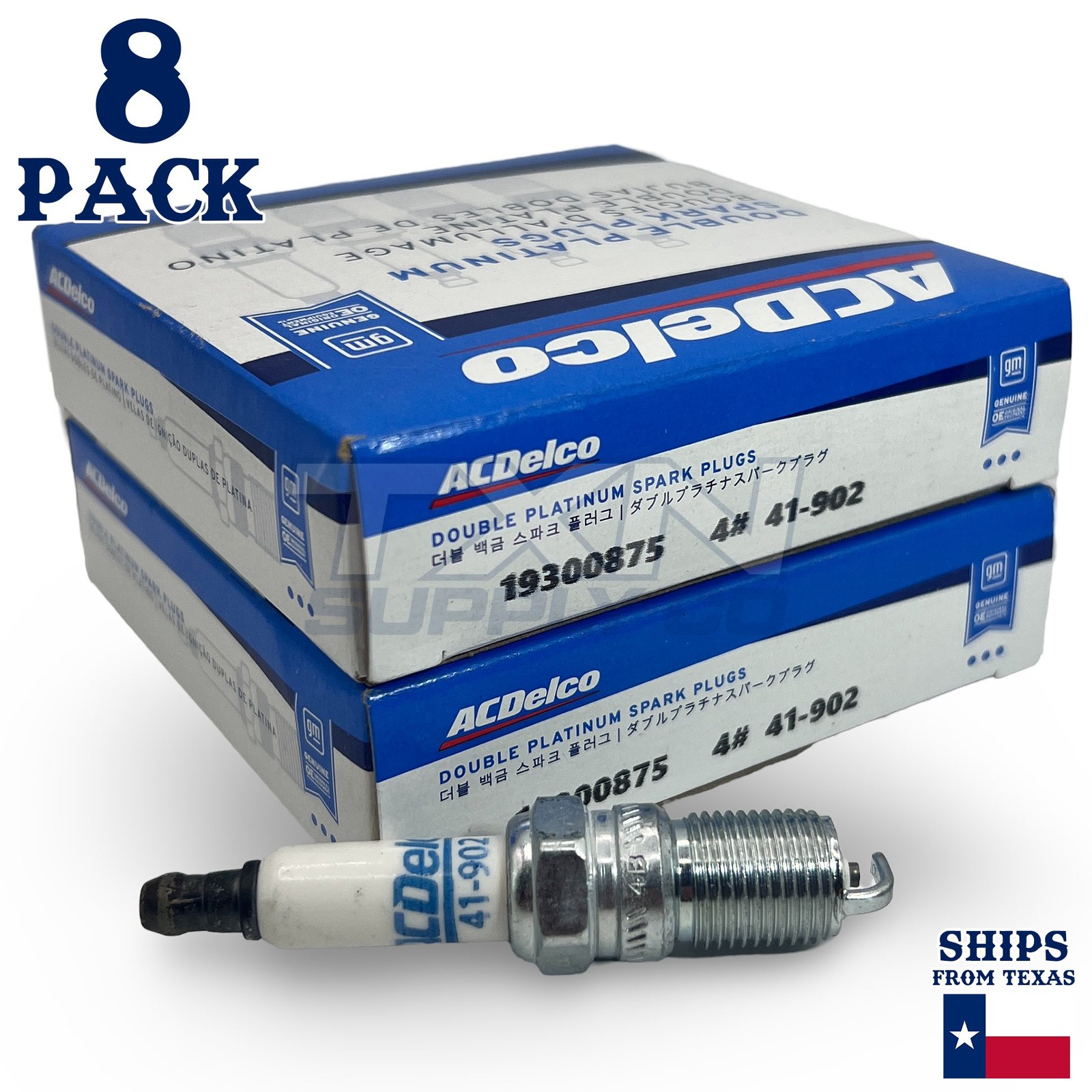 8 Pack GM ACDelco 41-902 Double Platinum Spark Plug 19300875