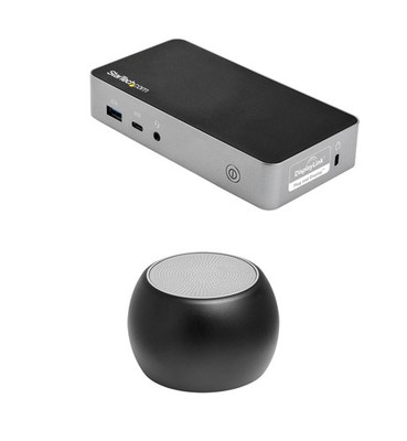 StarTech USB-C Dual 1080p FHD 65W Universal Dock, Bluetooth Boost U Speaker