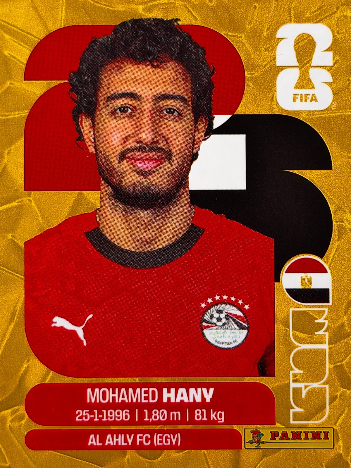 PANINI FIFA WORLD CUP 2026 GOLD CRUMPLE EGYPT 100% ORIGINAL β½ππ₯ PICK YOURS