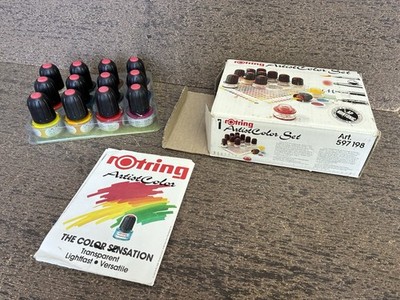Rotring Artist Color Set Airbrush Technical + Painting Liquid Colors set of 12