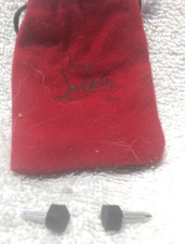 Christian Louboutin Black Replacement Heel Tips 1 Set Caps Never Used Dust Bag