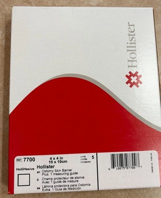 Hollister 7700 HolliHesive 4x4 Skin Barrier (5 pack) Exp. 6/30