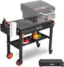 Portable Outdoor Grill Table, Folding Grill Cart Solid and Sturdy, Blackstone Gr