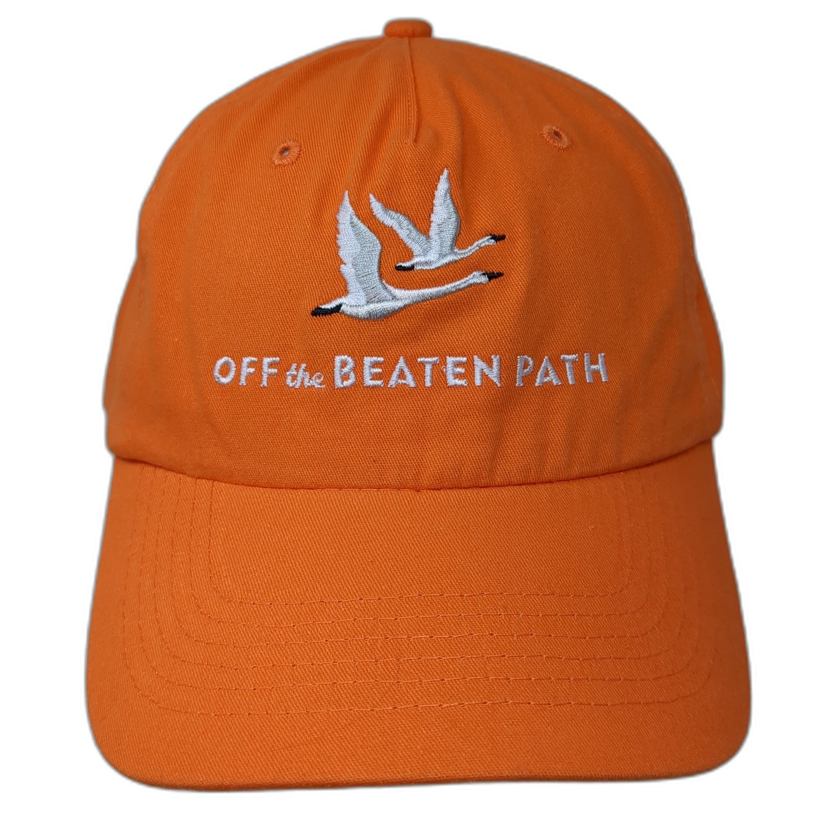 Off The Beaten Path Strapback Hat Orange One Size… - image 1