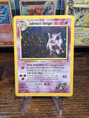 Pokemon TCG Sabrina's Gengar 14/132 Gym Challenge Holo Rare 2000 EN 80 HP 👻