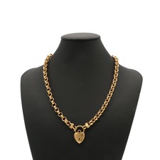 18ct Heavy Yellow Gold Plated 6mm Belcher Chain Necklace Featuring a Plain Lo...