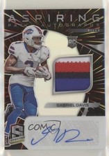 2020 Panini Spectra Aspiring Hyper Prizm 35/75 Gabriel Davis #19 Patch Auto 1h1