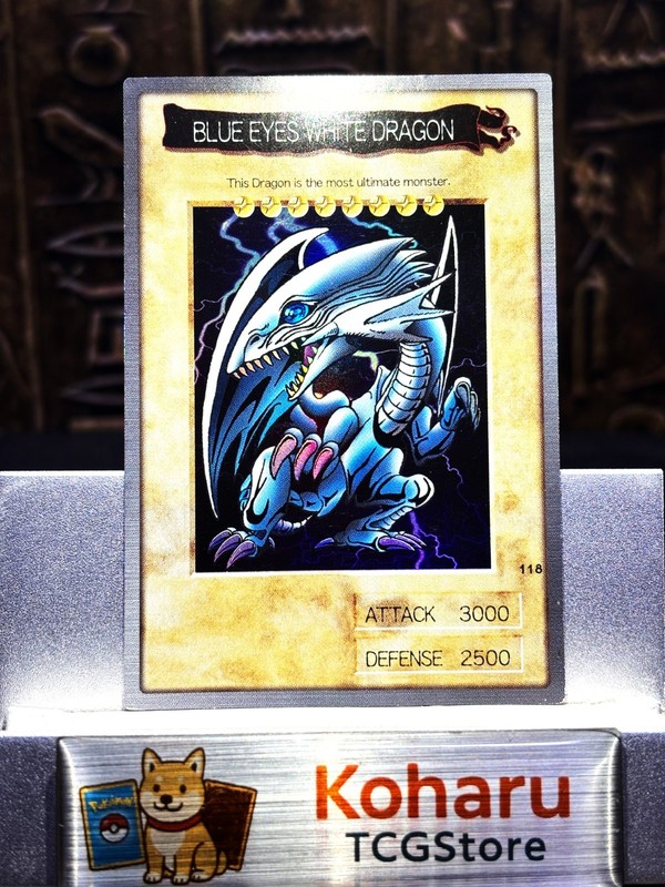 YuGiOh Bandai #118 Blue Eyes White Dragon Holo Japanese Vintage 【NM-】