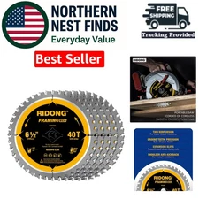 Versatile 6-1/2" Circular Saw Blades - Pack of 5, Perfect for All Wood Types