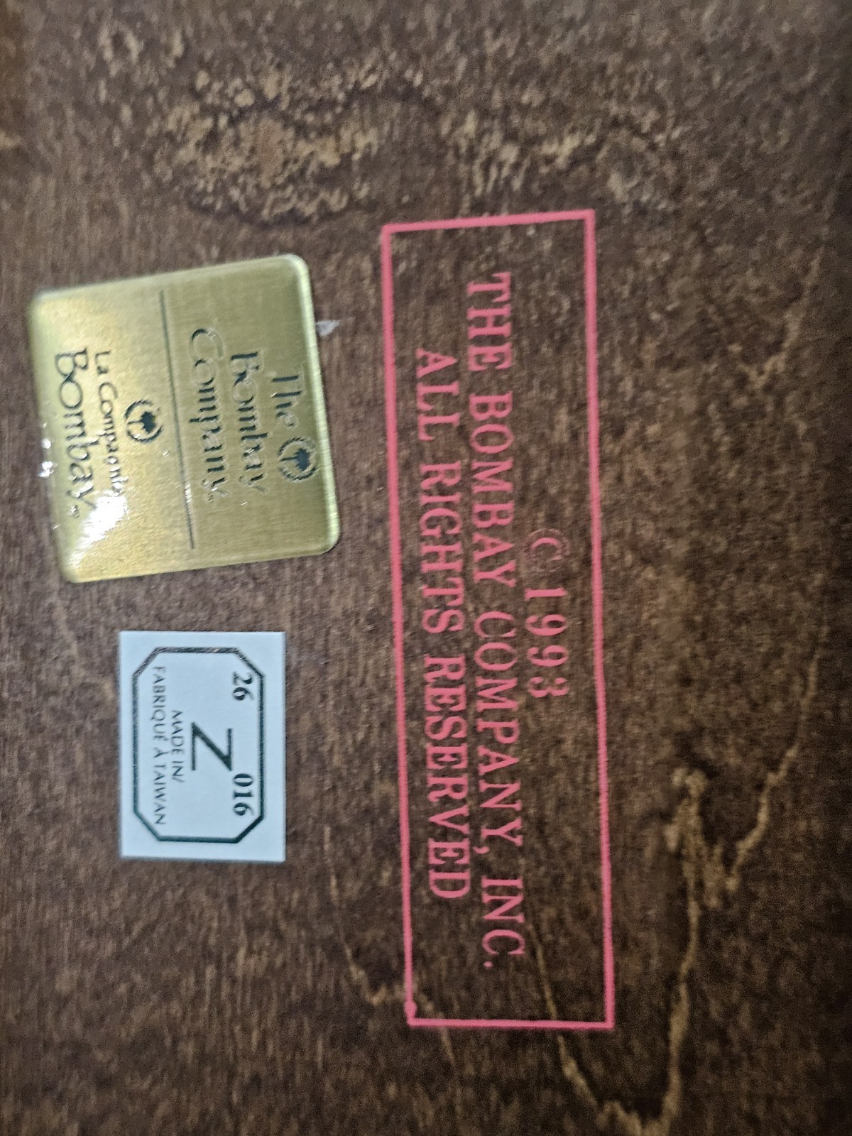 Bombay Company  Mahogany 3 Tiers Open Wall Hanging Shelf with Single Drawer