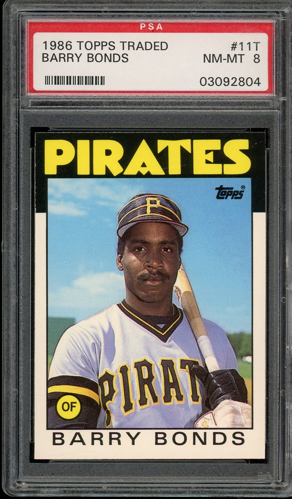 1986 Topps Traded #11T Barry Bonds - PSA 8
