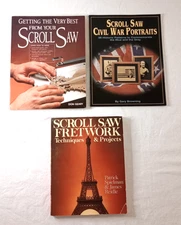 Scroll Saw Book Lot Projects Fretwork Civil War Portraits Wood Working Hobby