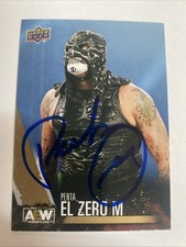 2021 Upper Deck AEW Gold Card Penta El Zero Miedo Autographed Card #42 RC B-62