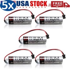   5X ER17500V PLC Battery 3.6V 2700mAh with black Plug for TOSHIBA CNC Machine