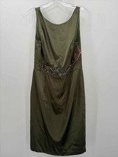 Pre-Owned Adrianna Papell Green Size 8 Cocktail Knee Length Evening Gown