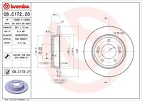 Pack Von 2 - Bremsscheibe 08.C172.21 Brembo FüR Hyundai KIA