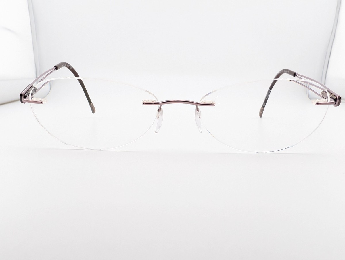 Silhouette‎ 7661 40 6059 Rimless Eyeglasses 17 140 Blue Austria Made + Case Silhouette Titanium Light Blue Rimless Eyeglasses Frames 54  main image 4