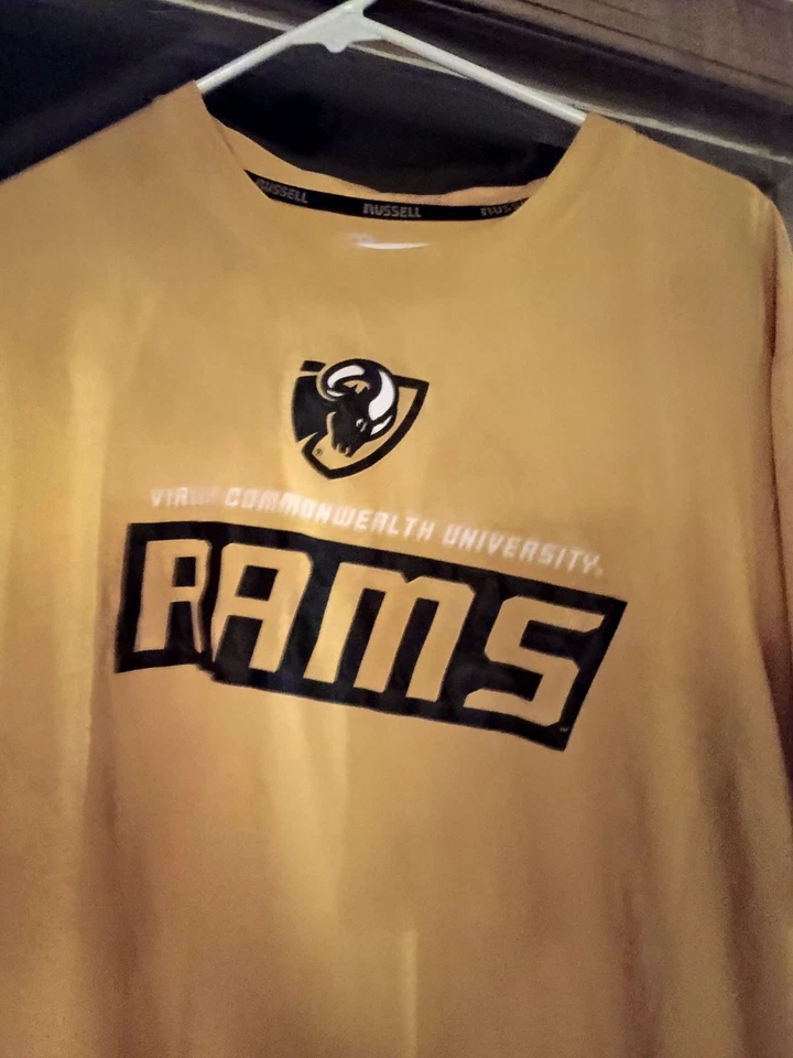 VCU Rams T-shirt Yellow And Black Size XL - Image 2 of 4