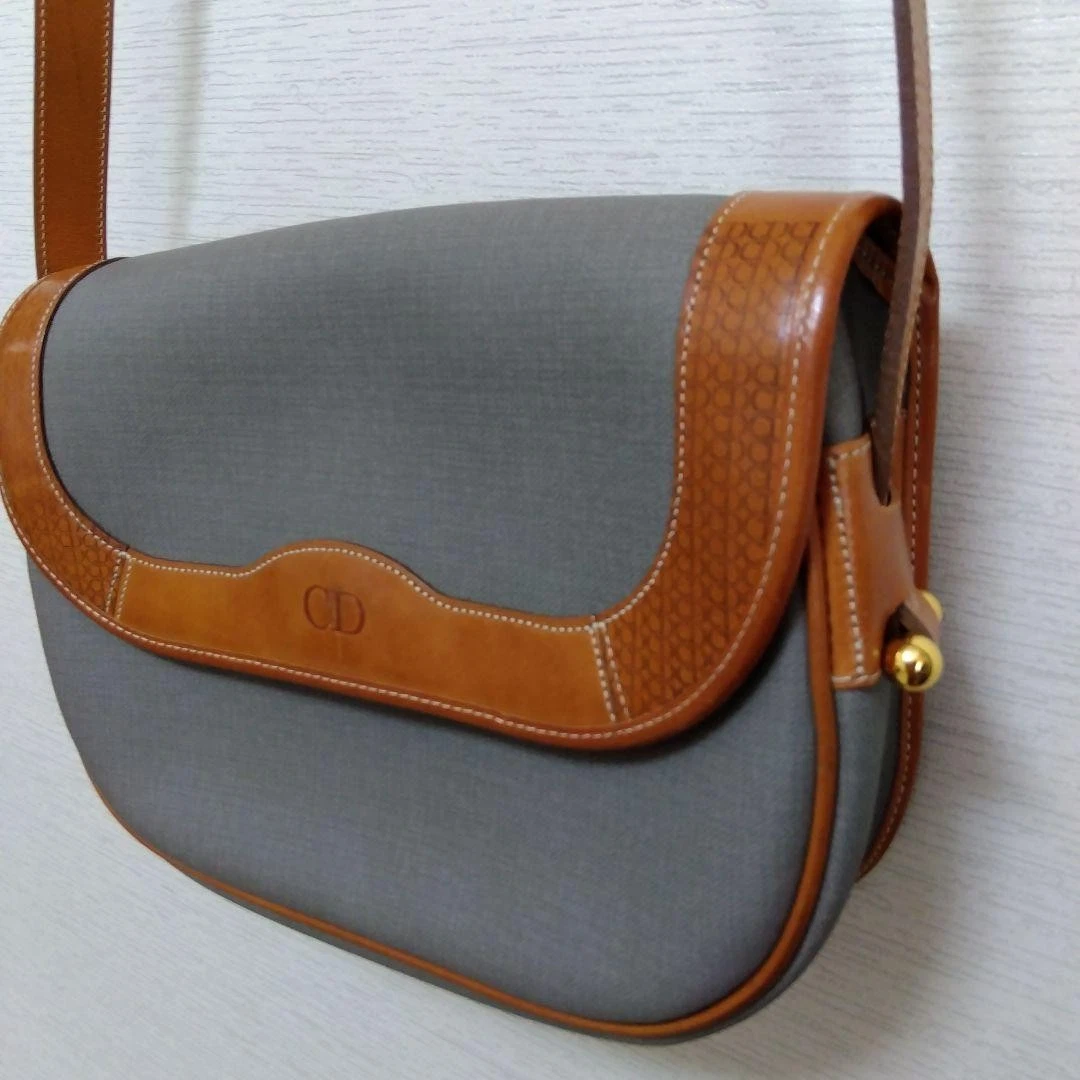 Sac bandoulière Christian Dior CD gris marron