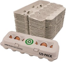 Large Blank Egg Cartons, Bulk Pack for Large Eggs, Perfect for Custom Branding