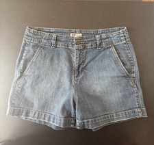 Vintage FADED GLORY Women  s Denim Boyfriend Carpenter Shorts 90  s SZ 12