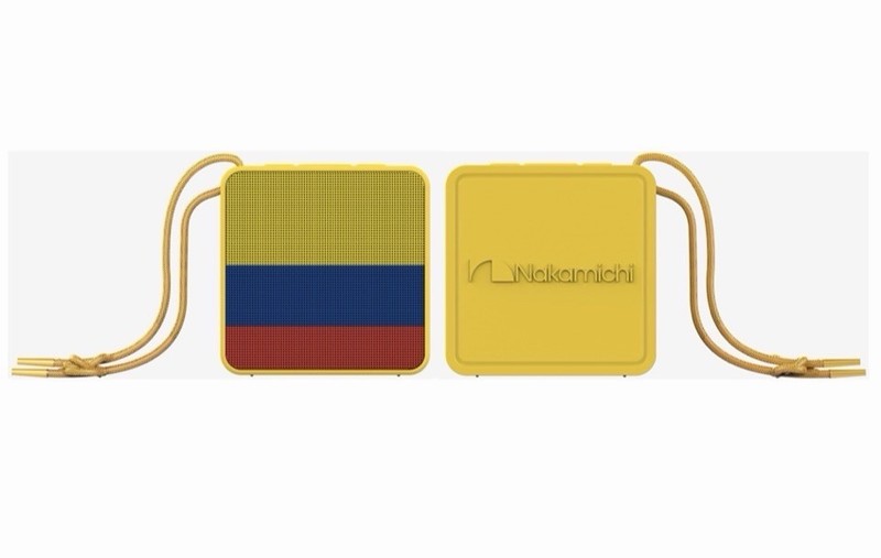 Nakamichi 3.25” Bluetooth Cube Speaker - Red, Yellow and Blue Columbian Flag