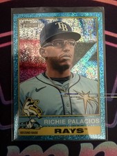 2025 Topps Heritage - Richie Palacios Chrome Light Blue Sparkle Refractor Rays