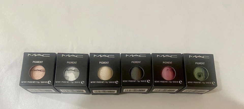 6 MAC Pigments Eyeshadow Lot 6 7.5 grams NEW - Image 3 of 4