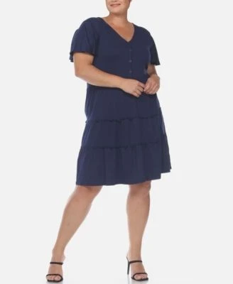 White Mark White Mark Plus Size Short Sle 840060486259 1X RT $56.0