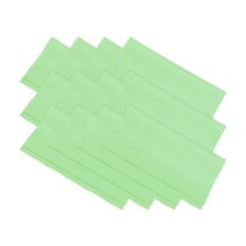 12 x Microfiber Cleaning Cloth 7" x 6" Suede for Camera Lens Eyeglasses Green