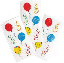 Pack of 3 Foil Accent Birthday Sticker Half-Sheets for Crafts, Scrapbooking & Co