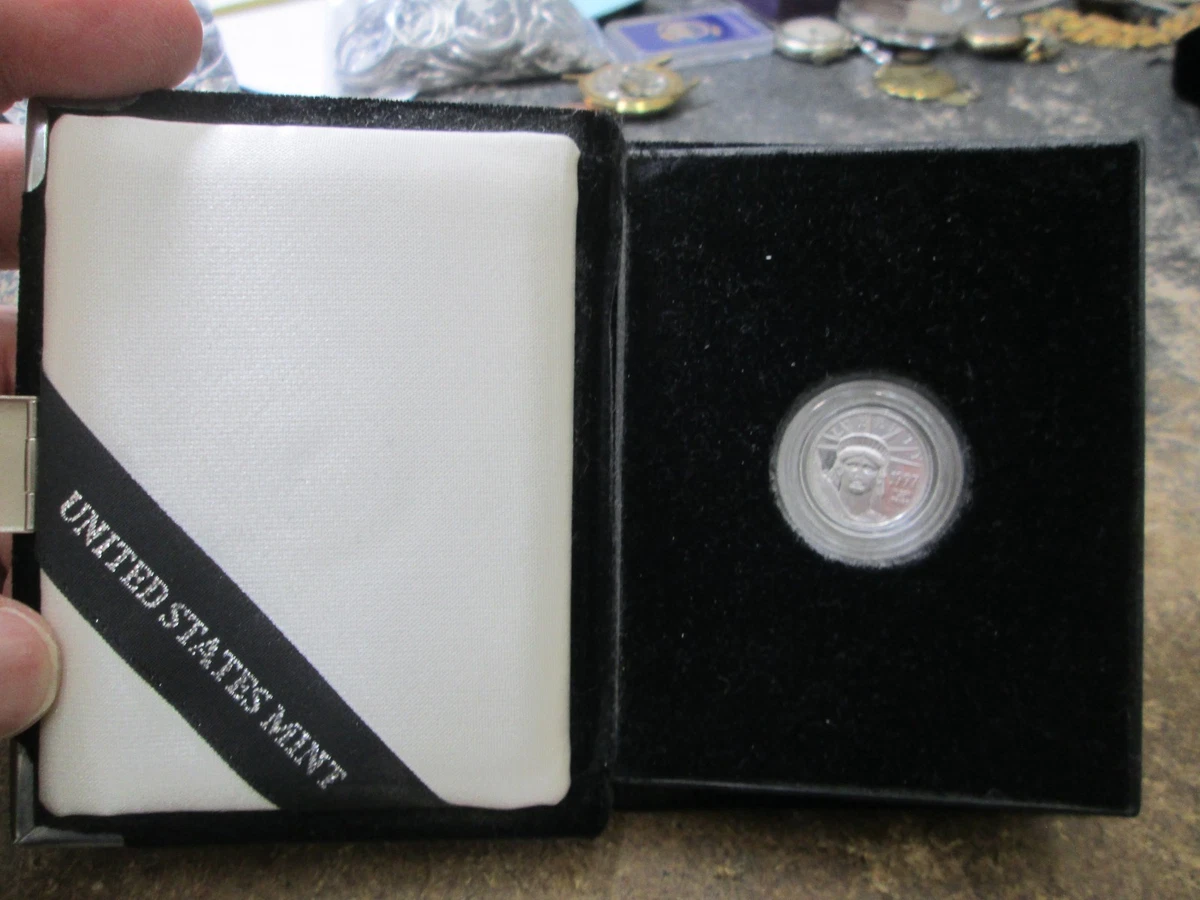 【希少・米国ヴィンテージ】プラチナ空枠 10%IRIDIUM PLAT 1/10 oz Precious Metal Content per Unit 1997 Platinum Bullion