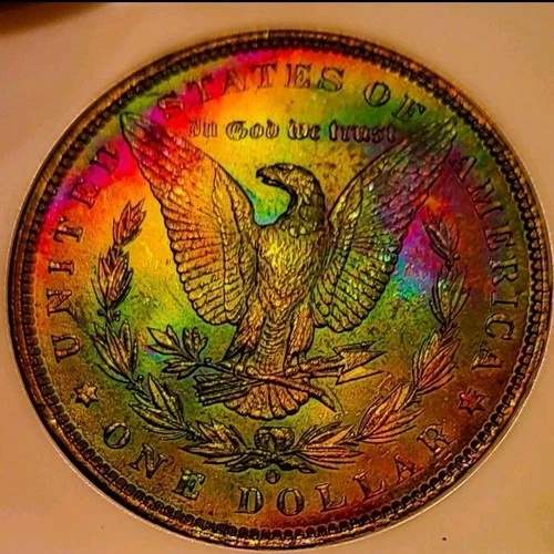 1900 O MORGAN SILVER DOLLAR BOTH SIDE  TONING/ JAW DROPPING PCI  66++