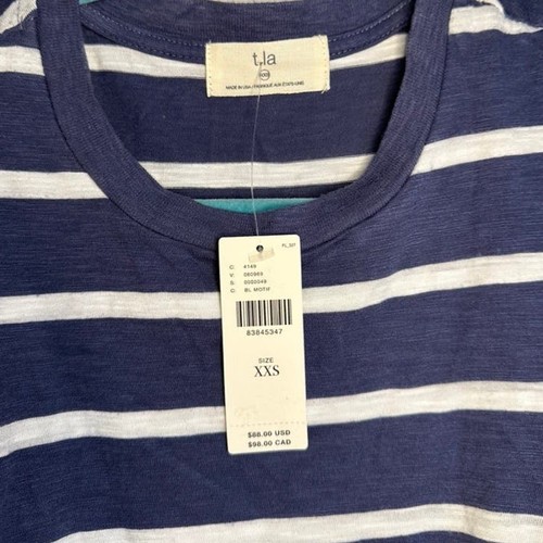 Mini Abito Corto Donna XXS Nuovo con etichette Anthropologie T.LA Motivo Blu Twisted Cut - Foto 7 di 10