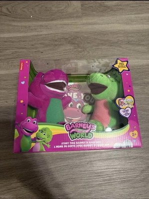 Barney's World Story Time Barney & Baby Bop 9-Inch Plush with Story Book New Toy