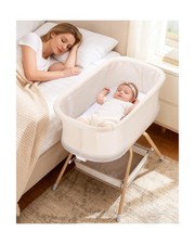 3 in 1 Baby Bassinet, Rocking Bedside Bassinet for Baby with Mesh Design  So...