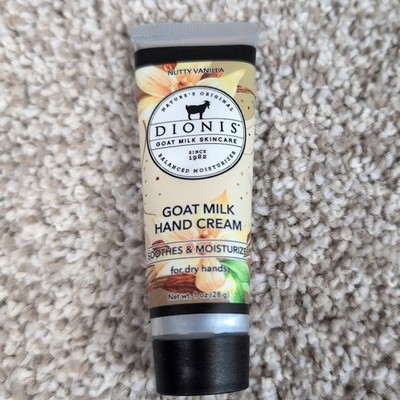 Dionis Goat Milk Hand Cream Nutty Vanilla Moisturizing Skincare Travel Size