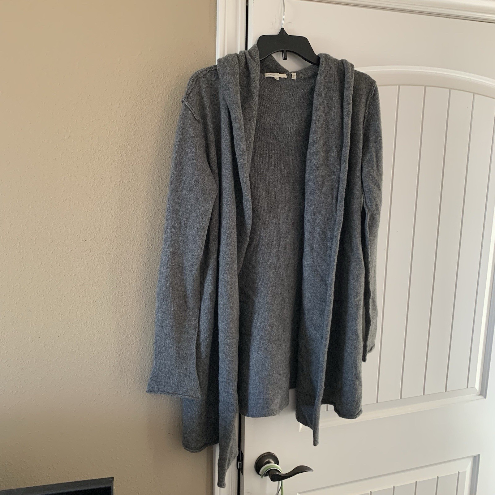 VINCE Cashmere Alpaca Sweater Size Small Hooded Cardigan Luxury