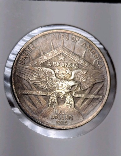 OLD 1X1 NOVELTY PRODUCTION (1836-1936) ARKANSAS SILVER PL. HALF DOLLAR 12.5 GR. - Picture 4 of 4