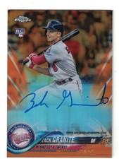 2018 Topps Chrome #RA-ZG Zack Granite Rookie Autographs Orange Refractor #/25