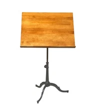 Antique Art Deco Cast Iron Industrial Drafting Table by Anderson - Brooklyn NY