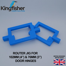 Door Hinge Jig Router Template for 102mm (4") & 76mm (3") Standard Door Hinges