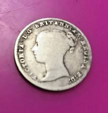 1843 Queen Victoria Silver Four Pence Groat coin