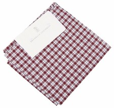 BRUNELLO CUCINELLI Handkerchief Cloth Pocket Square 100 Cotton Check
