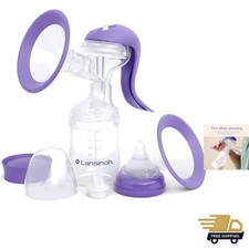 Manual Breast Pump BPA Free Portable with 5oz Baby Bottle Slow Flow nipple