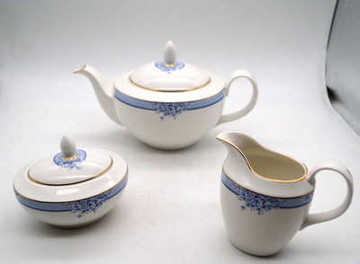 Vtg Royal Doulton New Romance Collection '97 Tara Tea Pot Creamer Sugar-Excel