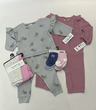 Carters Baby Girl Lot 3-6 Months Pants Romper Socks Floral New