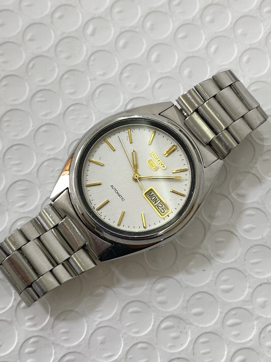 動作品　SEIKO　セイコー5 オートマチック 腕時計　7009-3040 Seiko 5 Automatic Blue Dial Gold Tone 7009-3040 | eBay