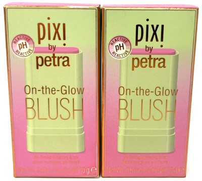 (2) Pixi By Petra On-The-Glow Blush pH Tinted Moisture Stick NIP CheekTone